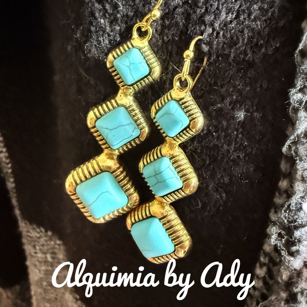 Statement Turquoise Earrings 38$